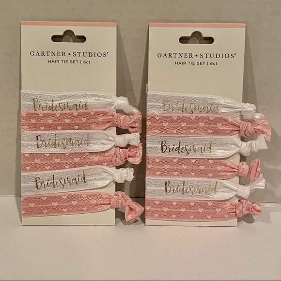 Lot of 3 Packs of Hair Ties Pink/White - 18pcs - Picture 8 of 9